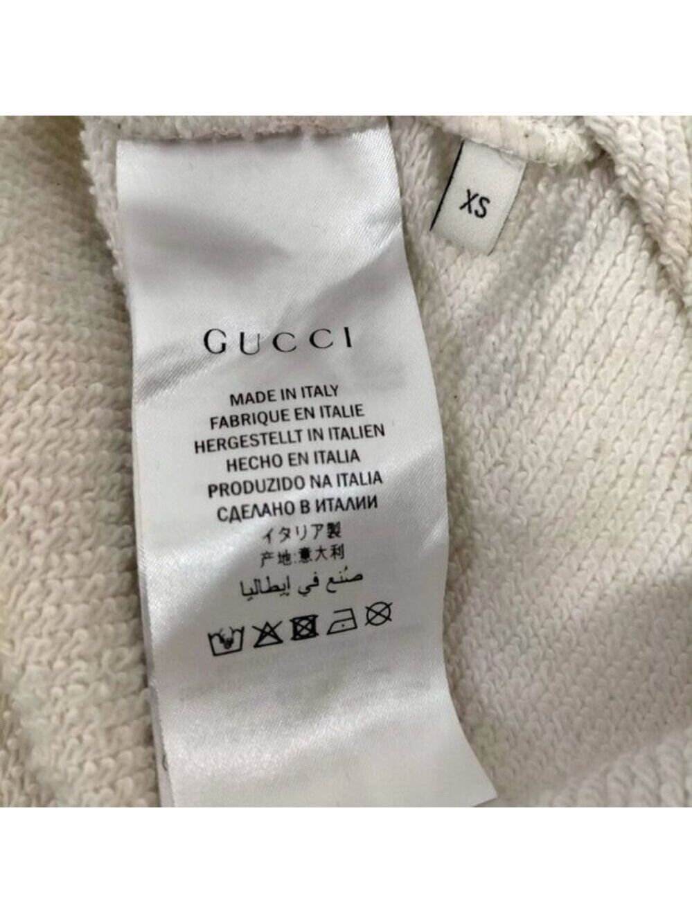 Authentic Gucci Floral Logo GG Web Stripe Cream Hoodie Sweatshirt LuxuryDesigner - Picture 8 of 8